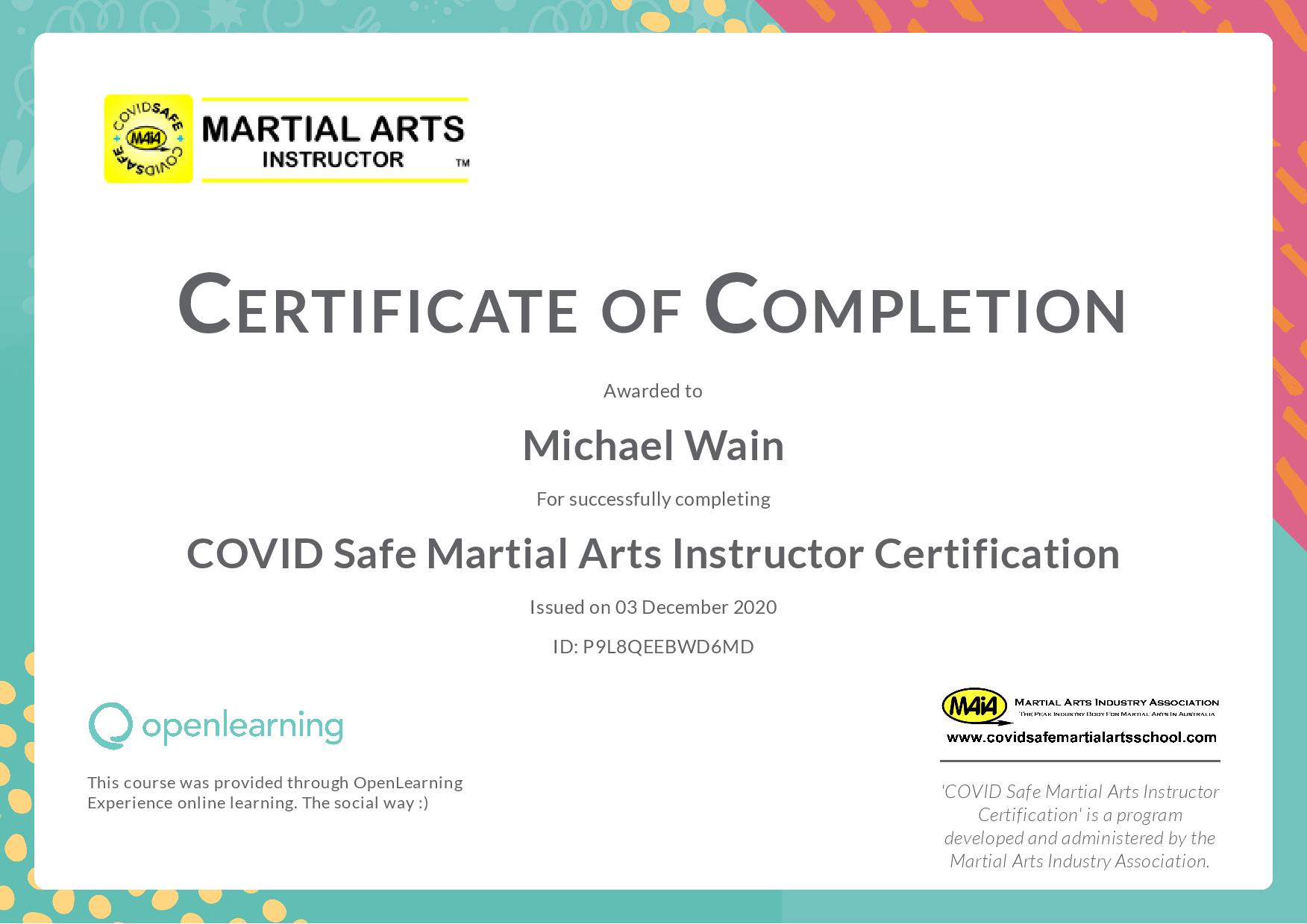 MAIA Covid Safe Instructor